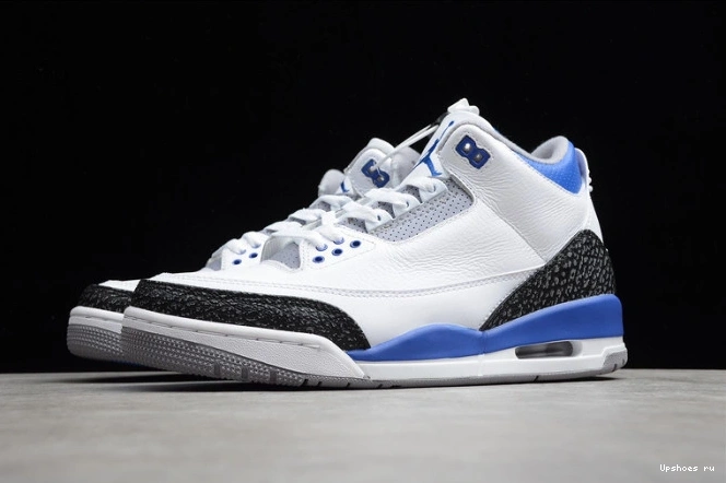 BLUE JORDAN AIR 3 WHITE RETRO CT8532-145 0813